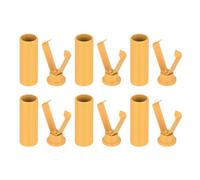 sourcing map 6Pcs Shoelace Tips Alloy Shoelace Head, Gold Cylindrical Shoe Lace Ends Cords End Tip Metal Aglets Replacement Head for Shoestring Clothes