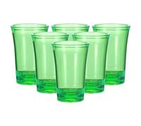 sourcing map 6pcs Shot Glasses 1.2oz Polystyrene Shot Glasses Ombre Multicolored Shot Glasses Bulk for Cocktail Round Shot Glasses Spirits Liquors, Green