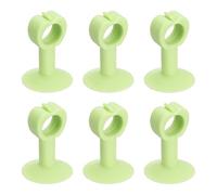 sourcing map 6Pcs Silicone Door Handle Stopper, Suction Cup Door Stops Wall Protector No Drilling Anti-Collision Door Handle Bumpers for Bedroom Bathroom Office Furniture, Green 2.2x1.3