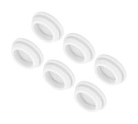 sourcing map 6pcs Silicone Snap in Locking Hole Plugs,25mm/1 Inch Mounting Diameter Narrow Groove Width 2mm Panel Seal Cover Round for Kitchen Bulkheads Waterproof Sealing Plugs White