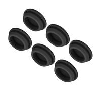 sourcing map 6pcs Silicone Snap in Locking Hole Plugs,25mm/1 Inch Mounting Diameter Narrow Groove Width 2mm Panel Seal Cover Round for Kitchen Bulkheads Waterproof Sealing Plugs Black