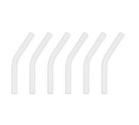 sourcing map 6Pcs Silicone Straw Tips, Silicone Straw Elbows Tip, Soft Reusable Metal Straw Covers Fit for 6mm/0.24" OD Stainless Steel Straws, White