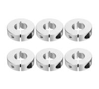 sourcing map 6pcs Single Split Clamp-On Shaft Collar 18mm Bore One-Piece Clamping Collar, 40mm OD, 12mm Thickness, Aluminum Alloy Set Screw Split Collar Clamp