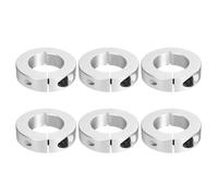 sourcing map 6pcs Single Split Clamp-On Shaft Collar 35mm Bore One-Piece Clamping Collar, 60mm OD, 15mm Thickness, Aluminum Alloy Set Screw Split Collar Clamp