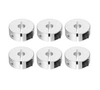 sourcing map 6pcs Single Split Clamp-On Shaft Collar 5mm Bore One-Piece Clamping Collar, 20mm OD, 8mm Thickness, Aluminum Alloy Set Screw Split Collar Clamp