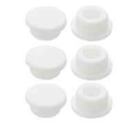 sourcing map 6Pcs Sink Overflow Ring, Universal Sink Overflow Drain Cover, Insert in Hole Silicone Cap Round Caps for Bathroom Kitchen Basin Wash Basin, White