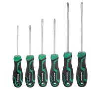 sourcing map 6pcs SL3+SL5+SL6+PH0+PH1+PH2 Screwdriver Set S2 Steel Magnetic Phillips and Slotted Screwdrivers with Ergonomics Grip for Fastening Loosening DIY Repairing