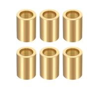 sourcing map 6Pcs Sleeve Bearings, 12mm Bore x 18mm OD x 25mm Length, Self-Lubricating Sintered Bronze Bushings