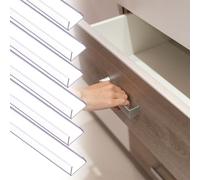 sourcing map 6Pcs Slip on Cabinet Door Protector, 18" Length PVC Edge Guard, Plastic Drawer Edge Protector for 3/16"- 3/8" Thick Kitchen Cabinets Door, Clear