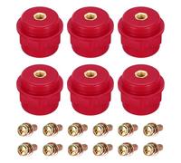 sourcing map 6pcs SM-25 Busbar Insulator, Polyester Standoff Insulators, High-Strength with M6 Screws, Studs, Washers for Power Distribution Cabinet