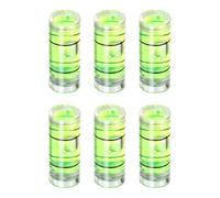 sourcing map 6pcs Small Cylindrical Bubble Level Vials 20x8mm PMMA Mini Horizontal Bubble Spirit Level Measuring Layout Tools for RV TV Picture Frame Hanging Tool Leveler