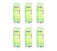 sourcing map 6pcs Small Cylindrical Bubble Level Vials 22.5x8mm PMMA Mini Horizontal Bubble Spirit Level Measuring Layout Tools for RV TV Picture Frame Hanging Tool Leveler