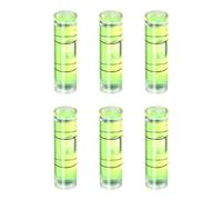 sourcing map 6pcs Small Cylindrical Bubble Level Vials 34x9.5mm PMMA Mini Horizontal Bubble Spirit Level Measuring Layout Tools for RV TV Picture Frame Hanging Tool Leveler