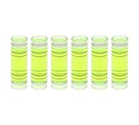 sourcing map 6pcs Small Cylindrical Bubble Level Vials 9.5x30mm PMMA Mini Horizontal Bubble Spirit Level Measuring Layout Tools for RV TV Picture Frame Hanging Tool Leveler