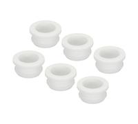 sourcing map 6Pcs Snap Rubber Grommet Plug Mount Dia 22mm ID 17.5mm Seal Anti-Scratch for Electrical Box Cable Pipe White