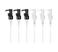 sourcing map 6Pcs Soap Dispenser Pump Heads, Lotion Hand Soap Dispensers Top Pump Replacement Clip-on Pumphead for Standard 20/410 Thread Size Lotion Shampoo Bottle in Kitchen Black/Transparent