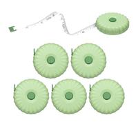 sourcing map 6Pcs Soft Tape Measure 200cm/79" Double Scale Green | Retractable Mini Cartoon Measuring Tape,Cute Tape Measurer for Sewing Craft Cloth Fabric Tailor Weight Loss Body Measurements
