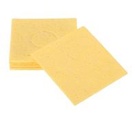 sourcing map 6PCS Soldering Sponge 60 x 60mm Square Deep Yellow Cleaning Pad Welding Tip Iron Replacement for Cleaning Soldering Iron 1.3mm Natural Thickness 6mm Water Absorption Thickness
