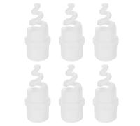 sourcing map 6Pcs Spiral Cone Nozzles, 3/4" Male PP Plastic Dust Remove Sprayer Atomization Sprinkler for Garden Watering Fire Proof Gas Cooling, White