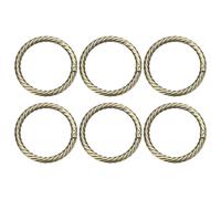 sourcing map 6Pcs Spring O Rings 1 1/2" Round Trigger Metal Snap Hook Circle Brass Key Ring Clip Keychain for Bags Handbag Purses Keyring