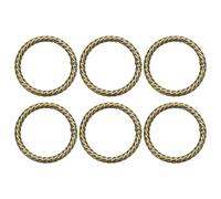 sourcing map 6Pcs Spring O Rings 1 1/2" Round Trigger Metal Snap Hook Circle Bronze Key Ring Clip Keychain for Bags Handbag Purses Keyring
