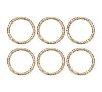 sourcing map 6Pcs Spring O Rings 1 1/2" Round Trigger Metal Snap Hook Circle Gold Key Ring Clip Keychain for Bags Handbag Purses Keyring