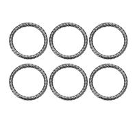 sourcing map 6Pcs Spring O Rings 1 1/2" Round Trigger Metal Snap Hook Circle Gunmetal Key Ring Clip Keychain for Bags Handbag Purses Keyring