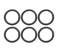 sourcing map 6Pcs Spring O Rings 1 1/4" Round Trigger Metal Snap Hook Circle Black Key Ring Clip Keychain for Bags Handbag Purses Keyring