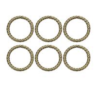 sourcing map 6Pcs Spring O Rings 1 1/4" Round Trigger Metal Snap Hook Circle Bronze Key Ring Clip Keychain for Bags Handbag Purses Keyring