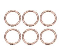 sourcing map 6Pcs Spring O Rings 1 1/4" Round Trigger Metal Snap Hook Circle Rose Gold Key Ring Clip Keychain for Bags Handbag Purses Keyring
