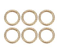 sourcing map 6Pcs Spring O Rings 1" Round Trigger Metal Snap Hook Circle Gold Key Ring Clip Keychain for Bags Handbag Purses Keyring