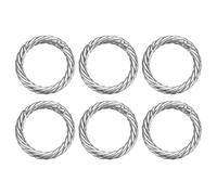 sourcing map 6Pcs Spring O Rings 1" Round Trigger Metal Snap Hook Circle Silver Key Ring Clip Keychain for Bags Handbag Purses Keyring