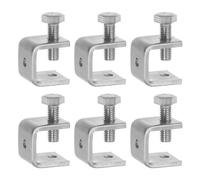 sourcing map 6Pcs Stainless Steel C Clamps Mini 0.79" Wide Jaw Opening Small Metal U Clamp for Woodworking Welding Building Household Mounting