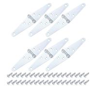 sourcing map 6Pcs Strap Hinges, 3 Inch Shed Door Hinges Heavy Duty Gate Hinge Tee Hinge with Screws for Wooden Fences Yard Doors Barn Gate, Silver