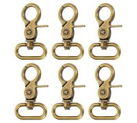 sourcing map 6Pcs Swivel Snap Hook, 25mm(1") Trigger Snap Heavy Duty Zinc Alloy Metal Lobster Claw Clasp Lanyard Clips for Straps Bags Belting Leathercraft, Bronze