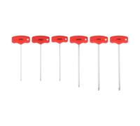 sourcing map 6pcs T-Handle Ball End Hex Key Set 2/2.5/3/4/5/6mm S2 Steel Metric Inner Hexagon Wrench T-Key Spanner Repairing Tool for Home Auto Maintenance Bike Motorcycle Repair