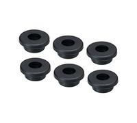sourcing map 6Pcs T Shape Rubber Grommet Mount Dia 25mm ID 15mm H 15mm Seal Protection Hole Plugs for Cable Pipe Black