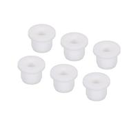 sourcing map 6Pcs T Type Rubber Grommet Mount Dia 13mm ID 8mm H 12mm Seal Protection Flexible Hole Plugs for Cable Pipe White