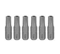 sourcing map 6pcs T30H Torx Screwdriver Bit 1/4" Hex Shank 25mm/1" Length Magnetic Star 6 Point Head S2 Steel Screw Driver Bit with Hole for Precision Repair