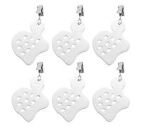 sourcing map 6Pcs Tablecloth Weights, Stainless Steel Table Cover Weights with Metal Clips, Turtle Shape Tablecloth Pendant 5.5 x 7cm for Outdoor Picnic Garden Table Decoration, Silver