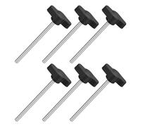 Sourcing Map 6Pcs Tee Wing Knobs Thumb Screws, M4 x 60mm, Black