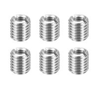 sourcing map 6pcs Thread Repair Inserts M12 x 1.75 Male to M8 x 1.25 Female Thread 12mm Long Stainless Steel Reducing Nuts Metric Self Tapping Sleeves Threaded Reducer Industrial Fasteners