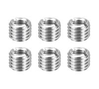 sourcing map 6pcs Thread Repair Inserts M12 x 1.75 Male to M8 x 1.25 Female Thread 8mm Long Stainless Steel Reducing Nuts Metric Self Tapping Sleeves Threaded Reducer Industrial Fasteners