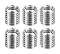 sourcing map 6pcs Thread Repair Inserts M14 x 2 Male to M10 x 1.5 Female Thread 16mm Long Stainless Steel Reducing Nuts Metric Self Tapping Sleeves Threaded Reducer Industrial Fasteners