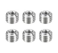 sourcing map 6pcs Thread Repair Inserts M14 x 2 Male to M8 x 1.25 Female Thread 10mm Long Stainless Steel Reducing Nuts Metric Self Tapping Sleeves Threaded Reducer Industrial Fasteners