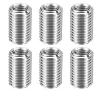 sourcing map 6pcs Thread Repair Inserts M16 x 2 Male to M12 x 1.75 Female Thread 25mm Long Stainless Steel Reducing Nuts Metric Self Tapping Sleeves Threaded Reducer Industrial Fasteners