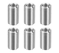 sourcing map 6pcs Thread Repair Inserts M16 x 2 Male to M12 x 1.75 Female Thread 30mm Long Stainless Steel Reducing Nuts Metric Self Tapping Sleeves Threaded Reducer Industrial Fasteners