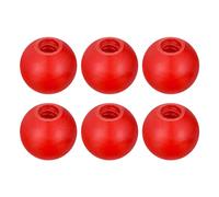 sourcing map 6Pcs Threaded Ball Knobs, M10 Female Thread Thermoset Ball Knob 1.38" Dia Red Round Operation Ball Handles with Thread Iron Insert for Machine Handle Tool Replacement
