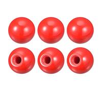 sourcing map 6Pcs Threaded Ball Knobs, M12 Female Thread Thermoset Ball Knob 1.57'' Dia Red Round Operation Ball Handles Embedded Threaded Knob for Machine Handle Tool Replacement