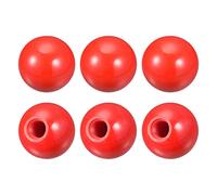 sourcing map 6Pcs Threaded Ball Knobs, M16 Female Thread Thermoset Ball Knob 1.97'' Dia Red Round Operation Ball Handles Embedded Threaded Knob for Machine Handle Tool Replacement